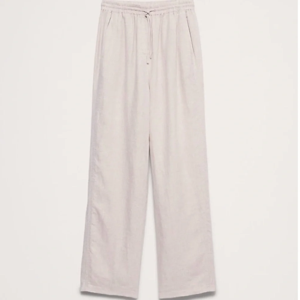 Banana Republic The Getaway straight leg linen pants M - Picture 2 of 8